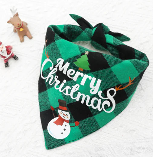 Versatile Christmas Pet Triangle Scarf & Towel