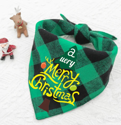 Versatile Christmas Pet Triangle Scarf & Towel