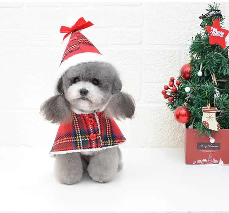 Christmas Red Knitted Turtleneck Dog Coat