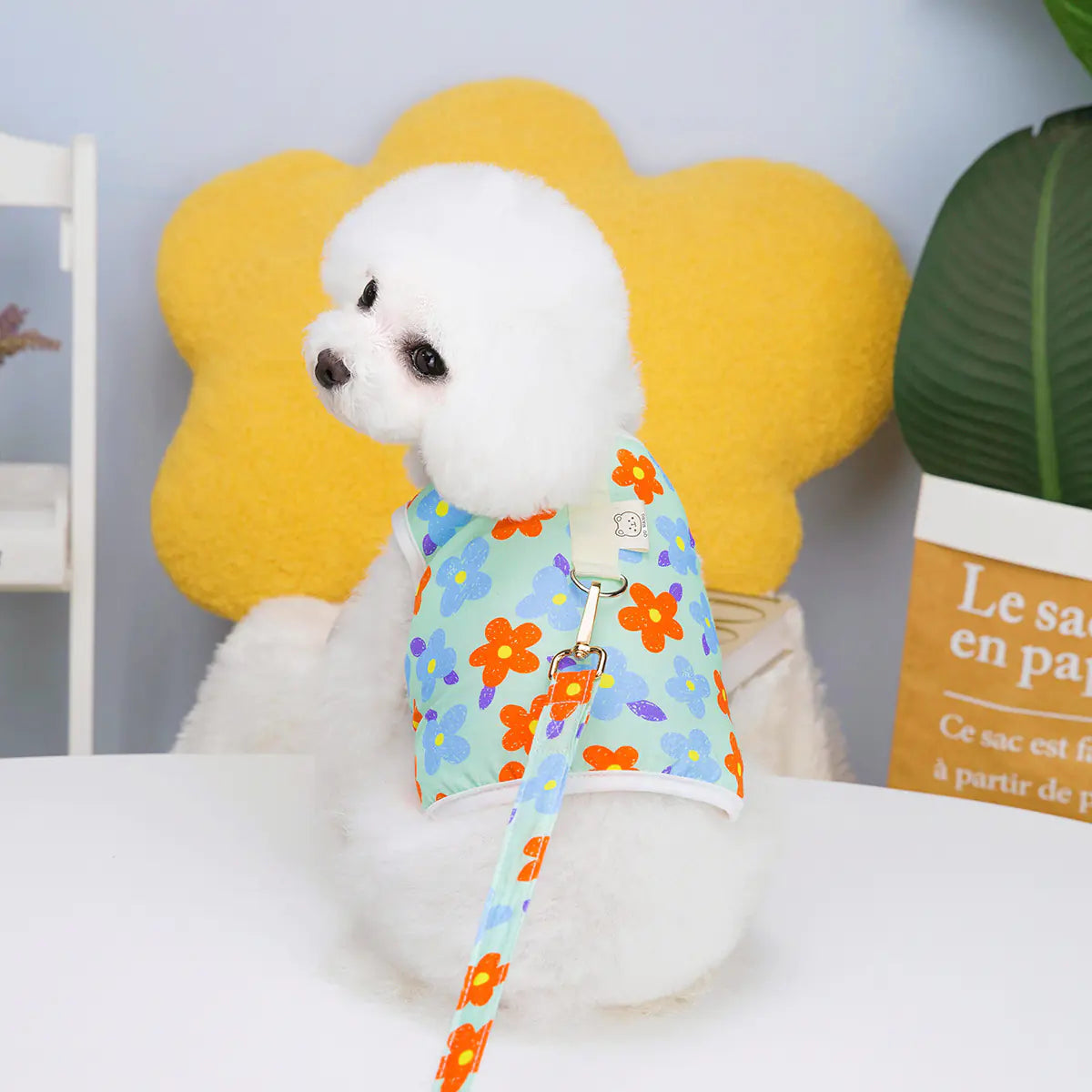 Floral Pet Harness Vest