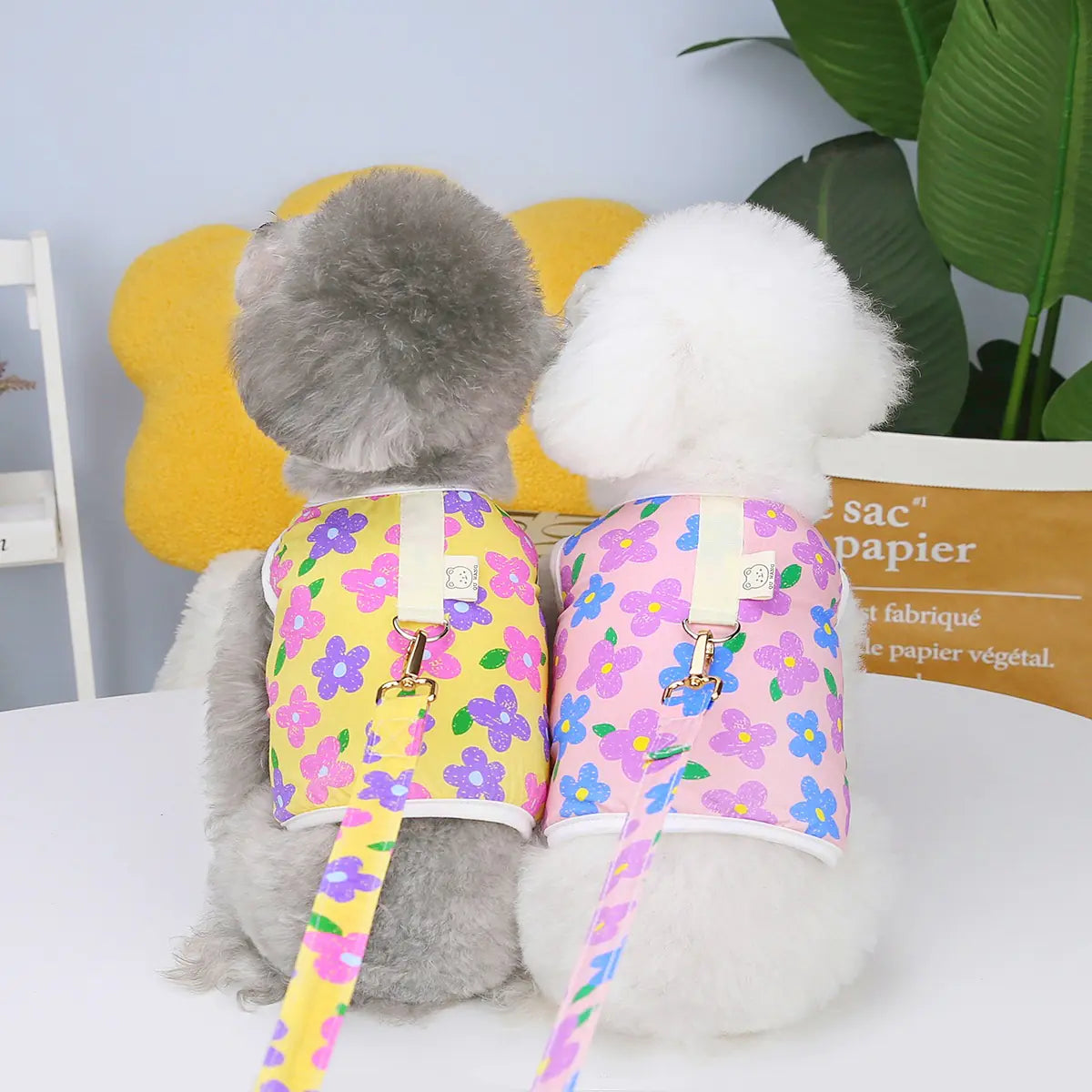 Floral Pet Harness Vest