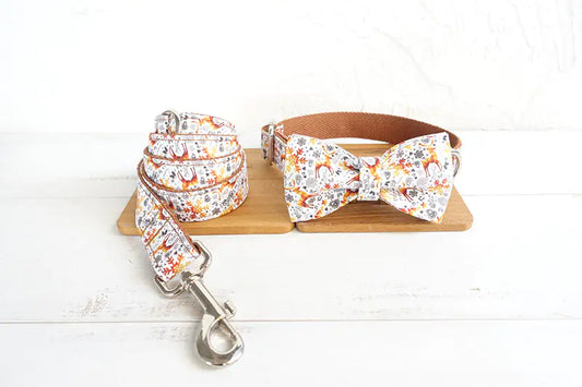 MUTTCO Christmas Pet Dog Collar and Leash Set UDC-061