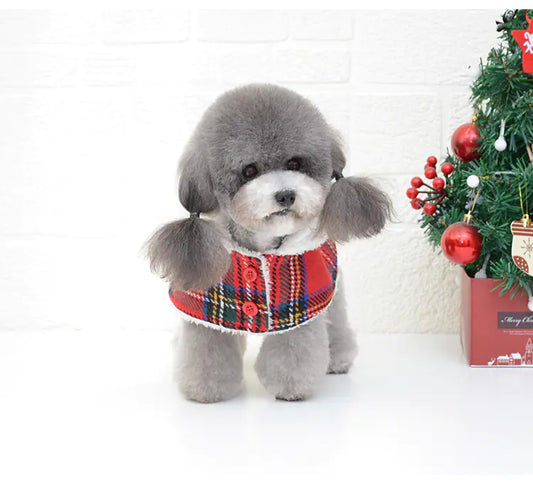 Christmas Red Knitted Turtleneck Dog Coat