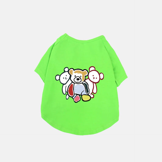 Cute Graffiti Cotton T-shirt for Pets - Three Bears